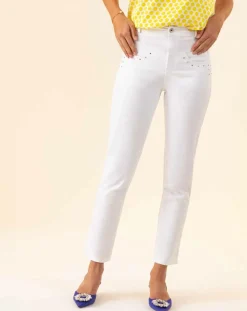 Bleu Blanc Rouge Jeans|Jean Trefle blanc