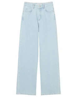 Marc O'Polo Jeans|Jean Widefit Taille haute bleu clair