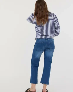 Acquaverde Jeans|Jean wide-leg Georgia bleu