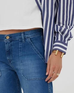 Acquaverde Jeans|Jean wide-leg Georgia bleu