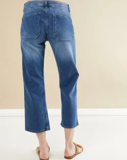 Acquaverde Jeans|Jean wide-leg Georgia bleu