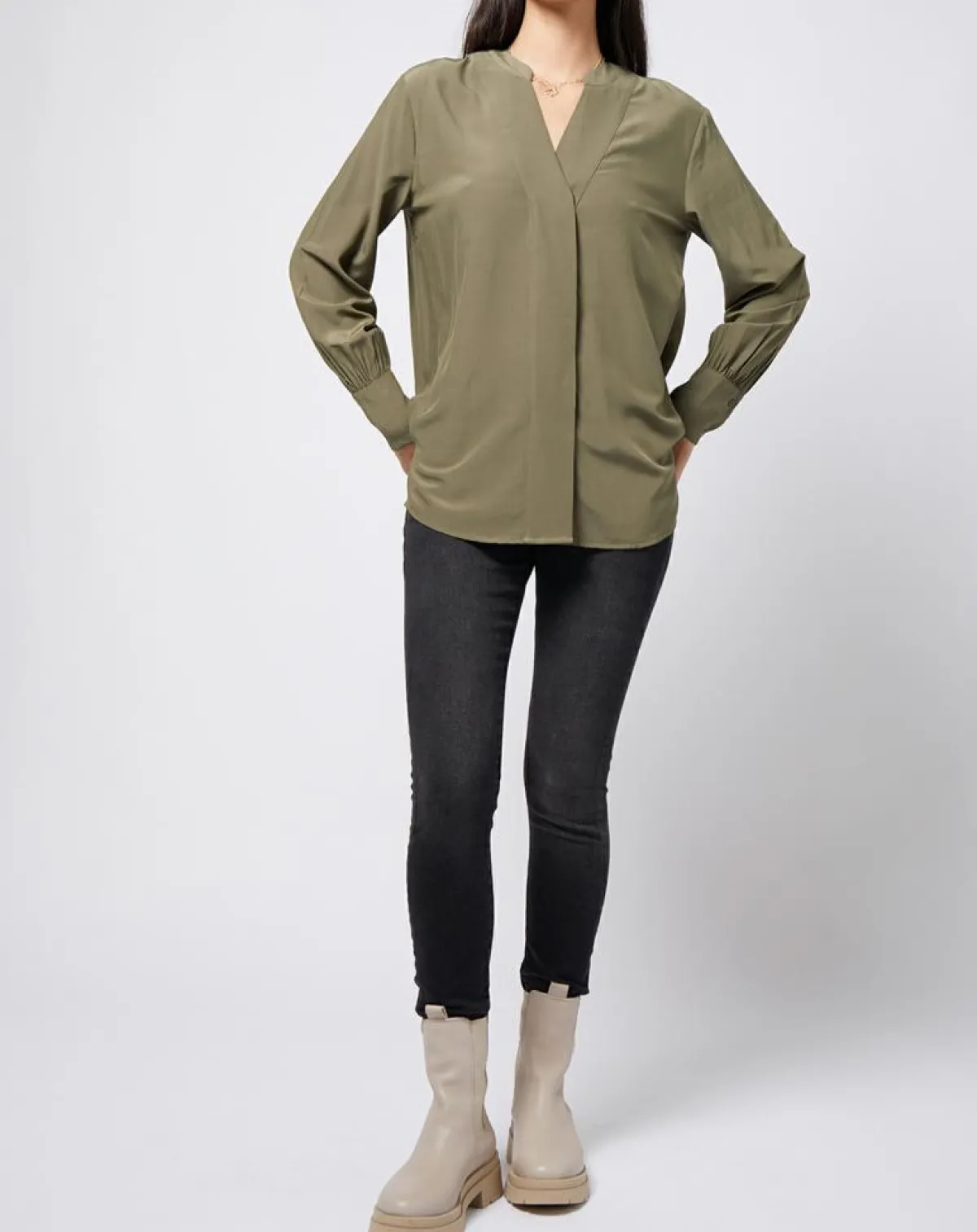 Esprit Jeans|Jegging à taille mi-haute Slim Fit délavé gris foncé