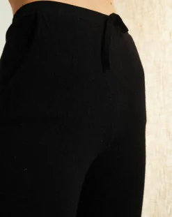 Miss Cashmere Pantalons|Jogging en Laine & Cachemire Salomé noir