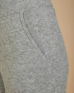 Cashmere Tribu Pantalons|Jogging en Laine & Cachemire Olivia gris chiné foncé