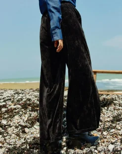 Lauren Vidal Pantalons|Jogging en Velours Zana noir