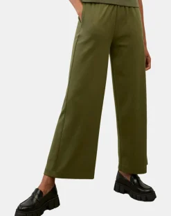 Marc O'Polo Pantalons|Jogging large taille élastique kaki