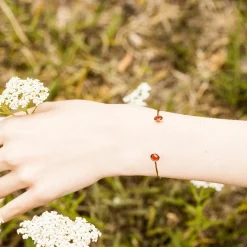Moonstone Bracelets|Jonc Aya Cornaline en laiton doré