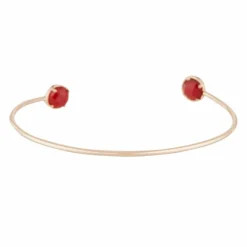 Moonstone Bracelets|Jonc Aya Cornaline en laiton doré