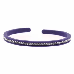Les Interchangeables Bracelets|Jonc Gomme Strass 1 rang bleu bernadette