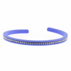 Les Interchangeables Bracelets|Jonc Gomme Strass 1 rang bleu