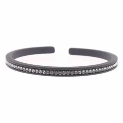 Les Interchangeables Bracelets|Jonc Gomme Strass 1 rang gris