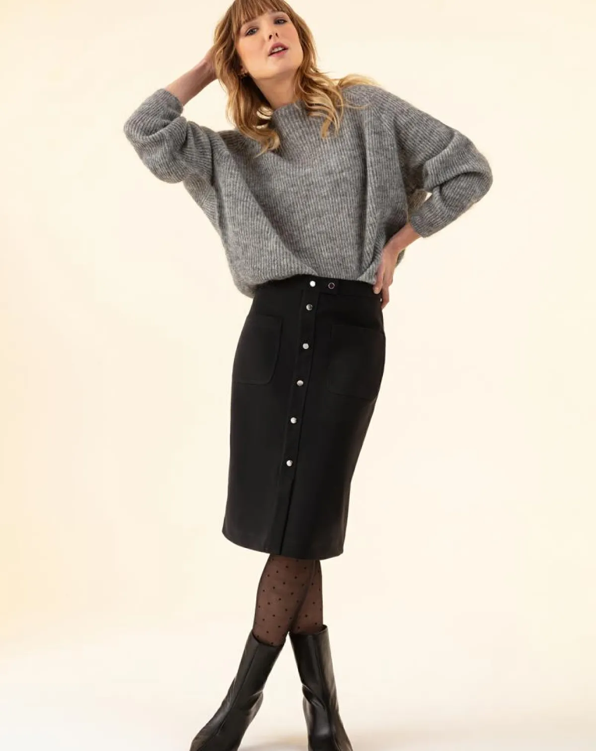 Indies Robes|Jupe Fanny noire