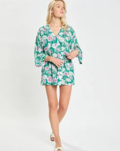 Passionata Lingerie, Nuit|Kimono Naya imprimé grandes fleurs multicolore