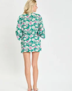 Passionata Lingerie, Nuit|Kimono Naya imprimé grandes fleurs multicolore