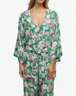 Passionata Lingerie, Nuit|Kimono Naya imprimé grandes fleurs multicolore