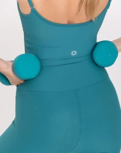 Onamaste Tops Et Blouses|Legging Lotus vert émeraude