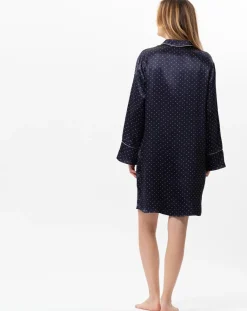 Le Chat Lingerie, Nuit|Liquette en satin Moon marine