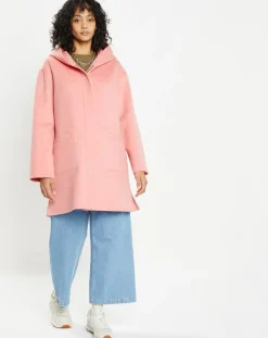 Lou Andrea Manteaux|Manteau 100% Laine Charlotte rose