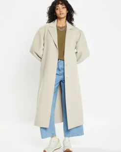 Lou Andrea Manteaux|Manteau 100% Laine Lola gre=ège