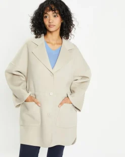 Lou Andrea Manteaux|Manteau 100% Laine Stessy grege