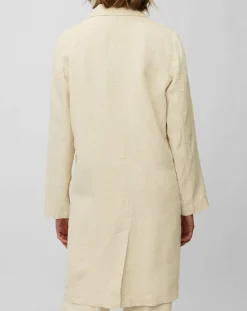 Marc O'Polo Manteaux|Manteau 100% Lin double boutonnage beige