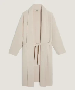 Rodier Manteaux|Manteau Aishwarya long blanc écru