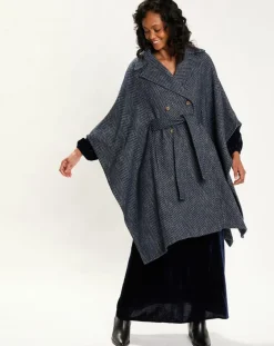 Lauren Vidal Manteaux|Manteau cape Solo nuit