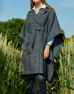 Lauren Vidal Manteaux|Manteau cape Solo nuit