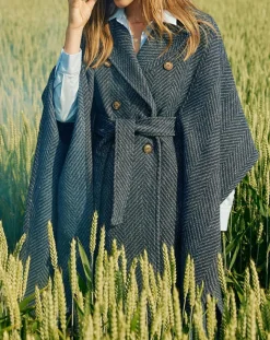Lauren Vidal Manteaux|Manteau cape Solo nuit