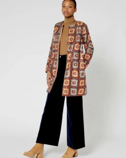 Manoush Manteaux|Manteau Crochet Paillette sequins chocolat