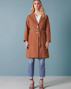 Bellerose Manteaux|Manteau en Coton & Lin mélangés Chiku écureuil