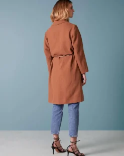 Bellerose Manteaux|Manteau en Coton & Lin mélangés Chiku écureuil