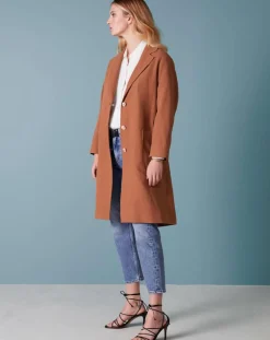 Bellerose Manteaux|Manteau en Coton & Lin mélangés Chiku écureuil