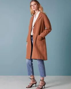 Bellerose Manteaux|Manteau en Coton & Lin mélangés Chiku écureuil