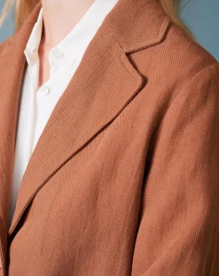 Bellerose Manteaux|Manteau en Coton & Lin mélangés Chiku écureuil