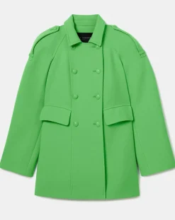 Tara Jarmon Manteaux|Manteau en double coton vert