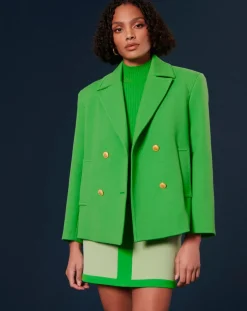 Tara Jarmon Manteaux|Manteau en double coton vert
