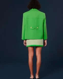 Tara Jarmon Manteaux|Manteau en double coton vert