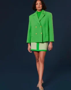Tara Jarmon Manteaux|Manteau en double coton vert