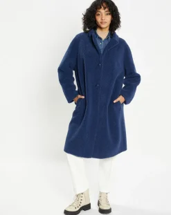 Lou Andrea Manteaux|Manteau en Fausse Fourrure Romy indigo