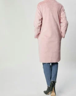 Lou Andrea Manteaux|Manteau en Fausse Fourrure Olivia vieux rose