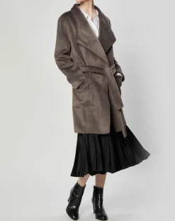 Lou Andrea Manteaux|Manteau en Fausse Fourrure Carla zinc