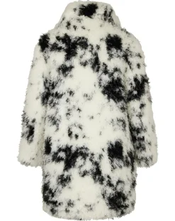 Manoush Manteaux|Manteau en fausse fourrure Hippy Nounours noir/blanc