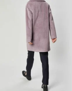 Lou Andrea Manteaux|Manteau en Fausse Fourrure Eloise lilas