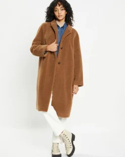 Lou Andrea Manteaux|Manteau en Fausse Fourrure Romy toffee