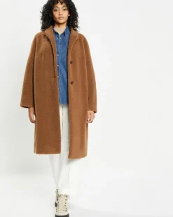 Lou Andrea Manteaux|Manteau en Fausse Fourrure Romy toffee