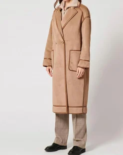 Zapa Manteaux|Manteau en Fausse Peau Monranda camel
