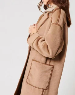 Zapa Manteaux|Manteau en Fausse Peau Monranda camel