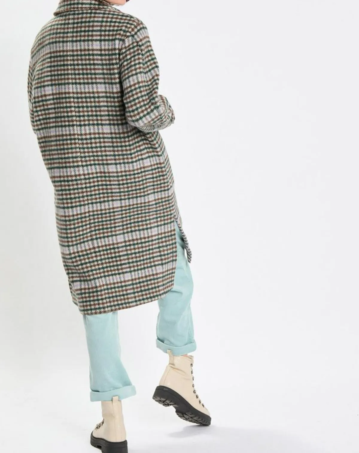 Marc O'Polo Manteaux|Manteau en Laine mélangée à carreaux multicolore