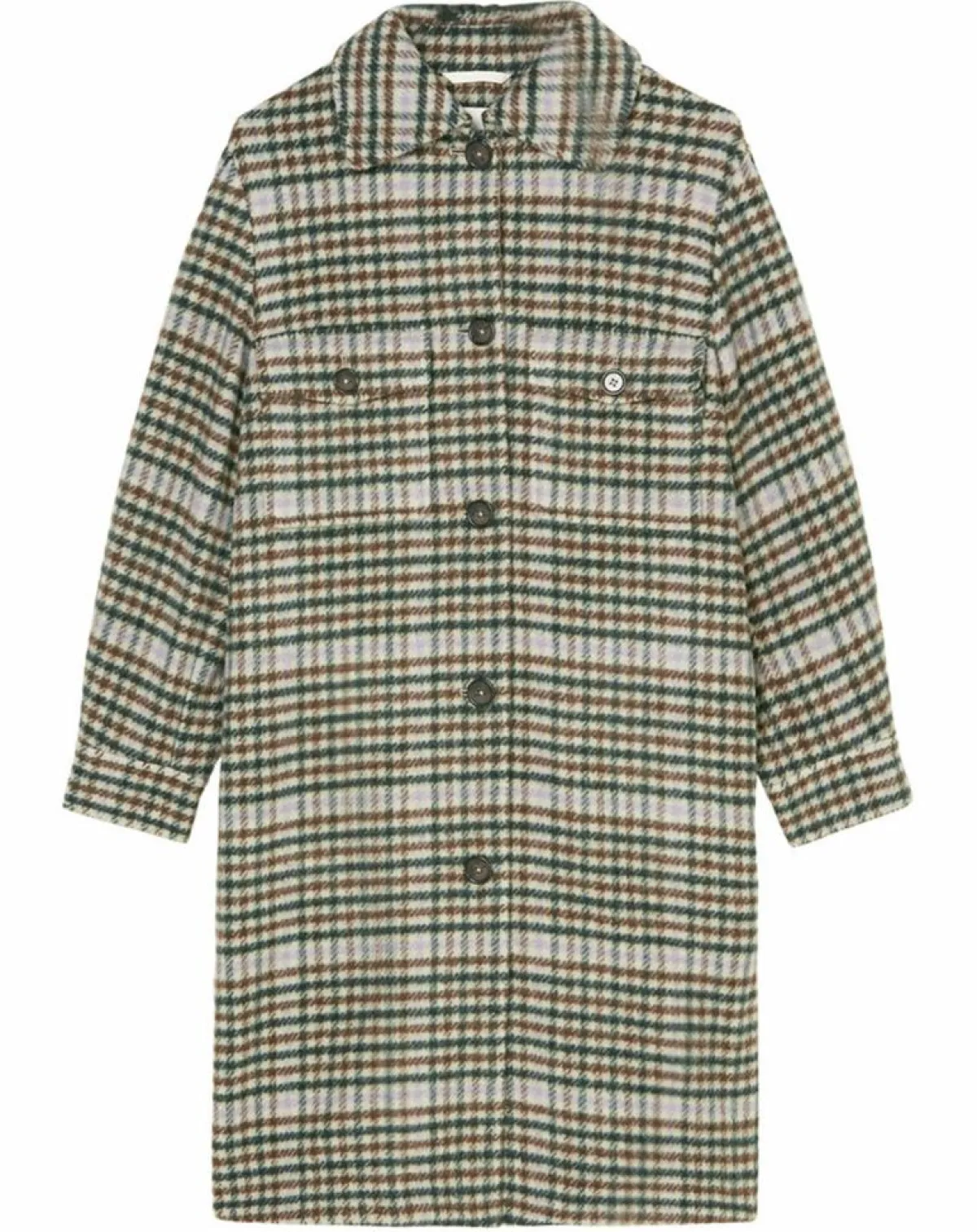 Marc O'Polo Manteaux|Manteau en Laine mélangée à carreaux multicolore